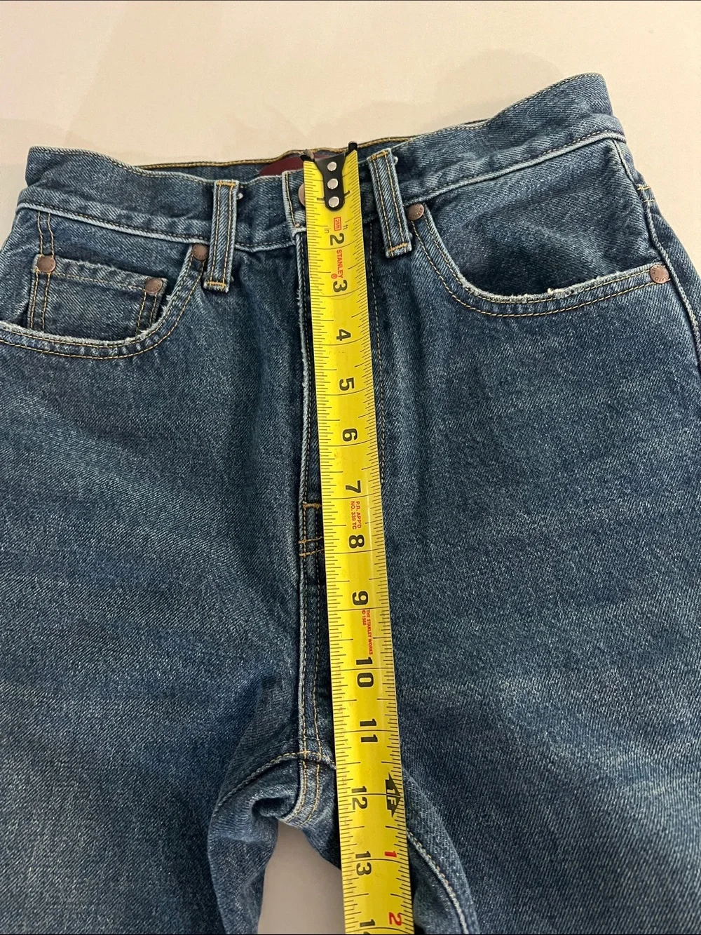 AFLALO NEW YORK BRONTË JEANS HIGH WAISTED TIGHT FIT FLARED JEANS RIGID DENIM 26 - Picture 12 of 16